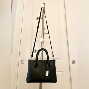FURLA crossbody saffiano leather bag black
